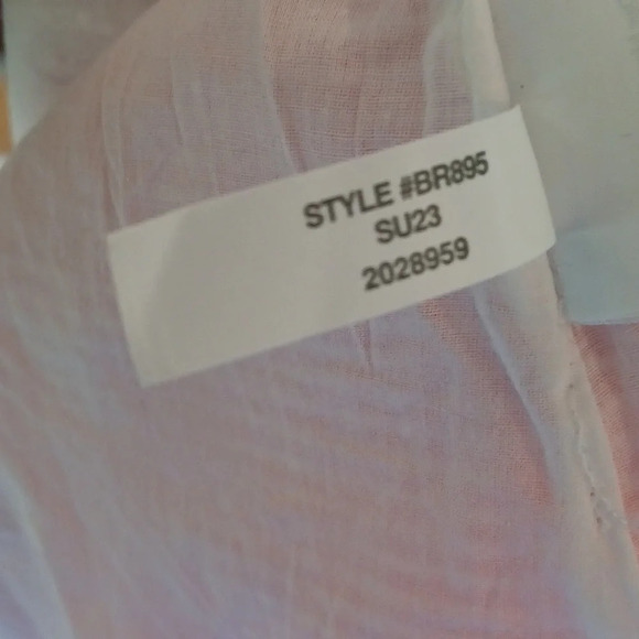 J Crew Striped smocked tiered mini dress in pink/white size Large - Picture 10 of 13